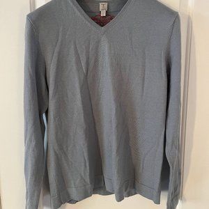 LIGHT BLUE MEN'S SWEATER, 100% MERINO, SIZE M